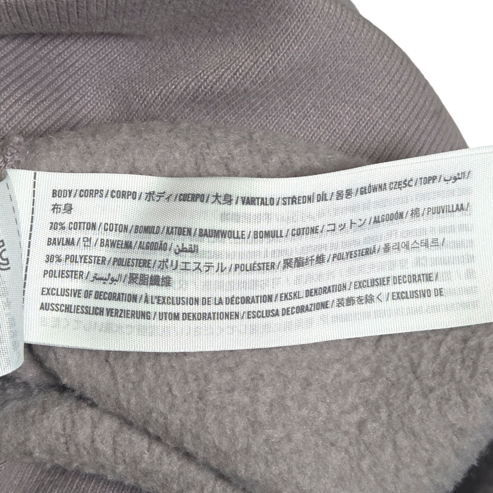 Abercrombie Sunday Half Zip Neutral Sweatshirt Taupe Gray Oversized A&F Max XL - Picture 10 of 13
